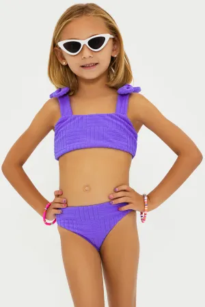 Little Stella Two Piece Ultra Violet Terry Beach Riot