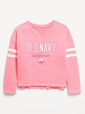 Long-Sleeve Logo-Graphic T-Shirt for Girls