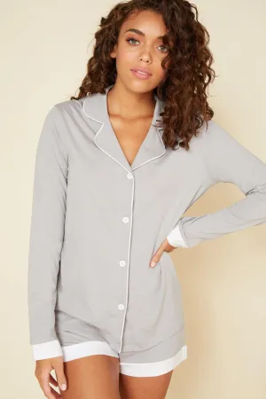 Long Sleeve Top & Boxer Pajama Set Cosabella