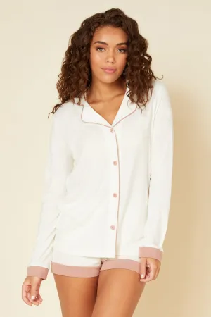 Long Sleeve Top & Boxer Pajama Set Cosabella