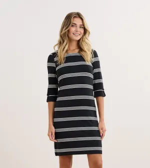 Lucy Dress - Black and White Stripes -Hatley