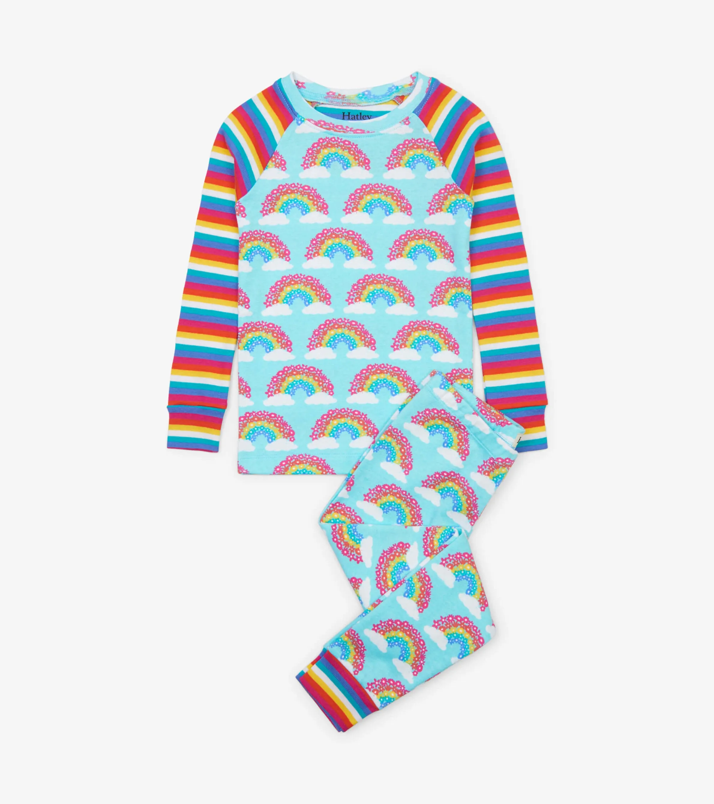 Magical Rainbows Organic Cotton Raglan Pajama Set -Hatley