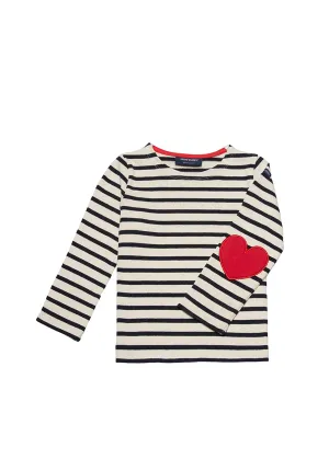 Marinire enfant Vaujany -  coudires cur (ECRU/MARINE)