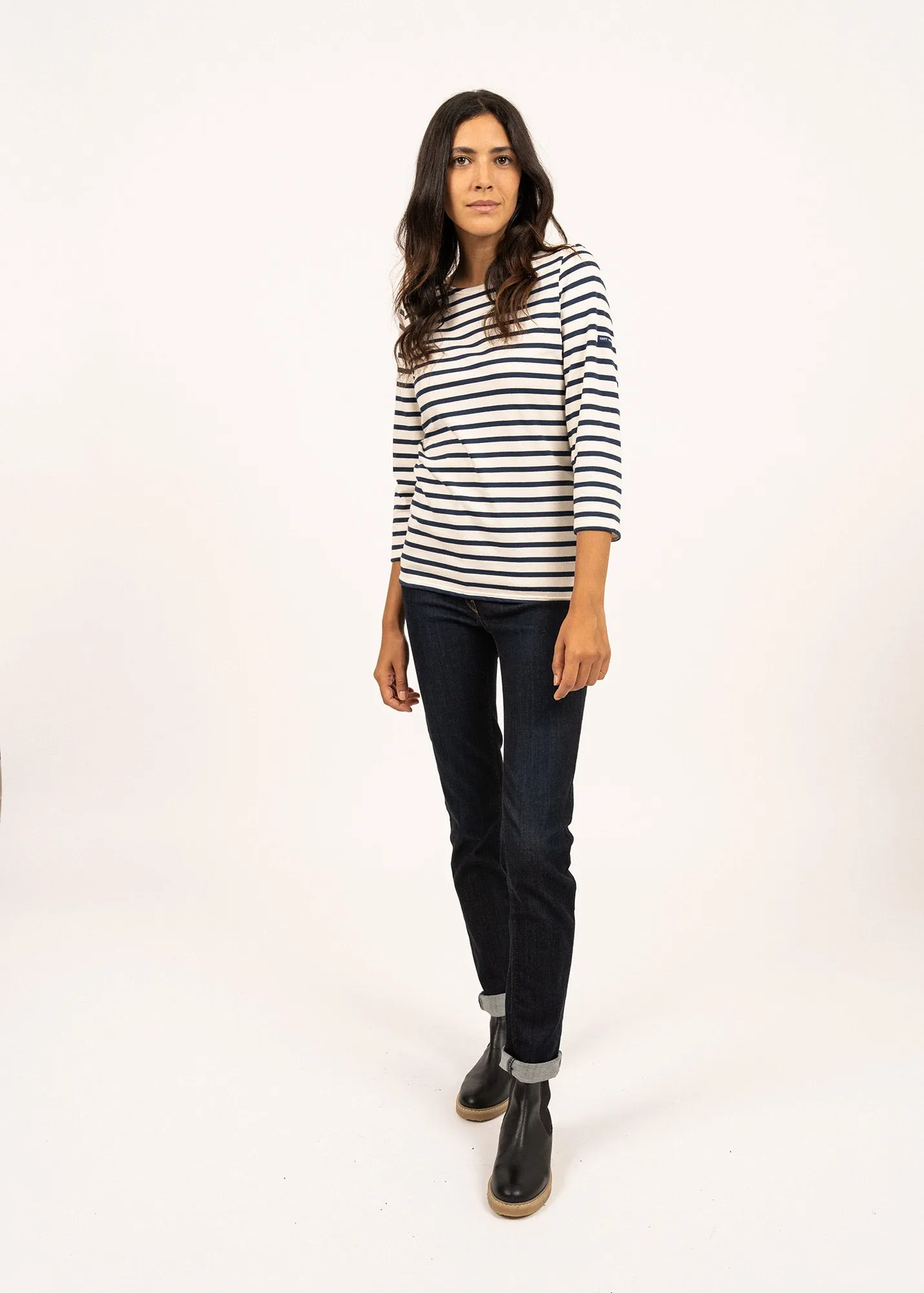 Marinire Galathe - en coton lger (ECRU/MARINE)