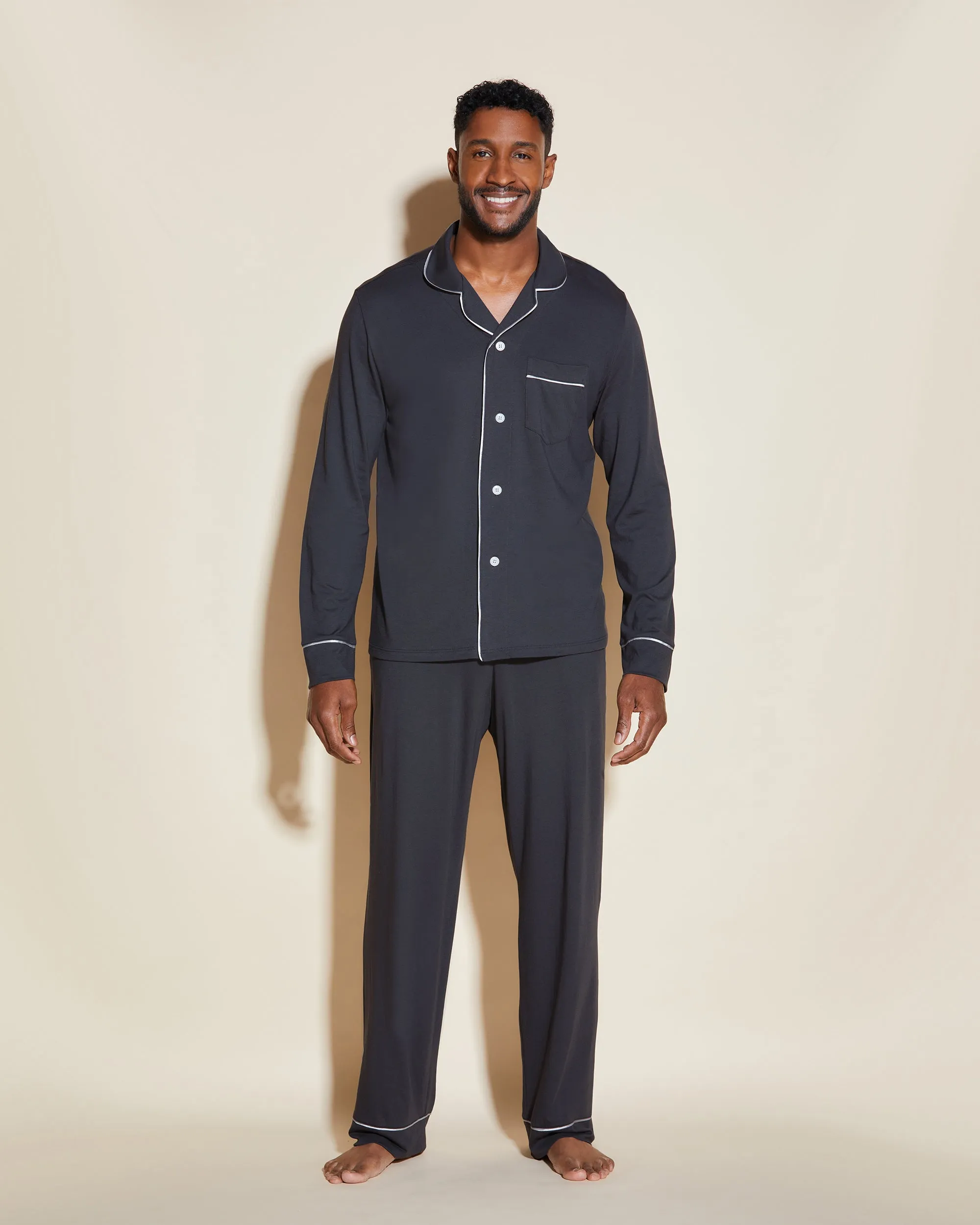 Men's Classic Long Sleeve Top & Pant Pajama Set Cosabella