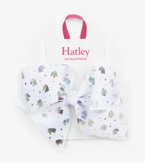 Metallic Unicorns Bow Hair Clip -Hatley
