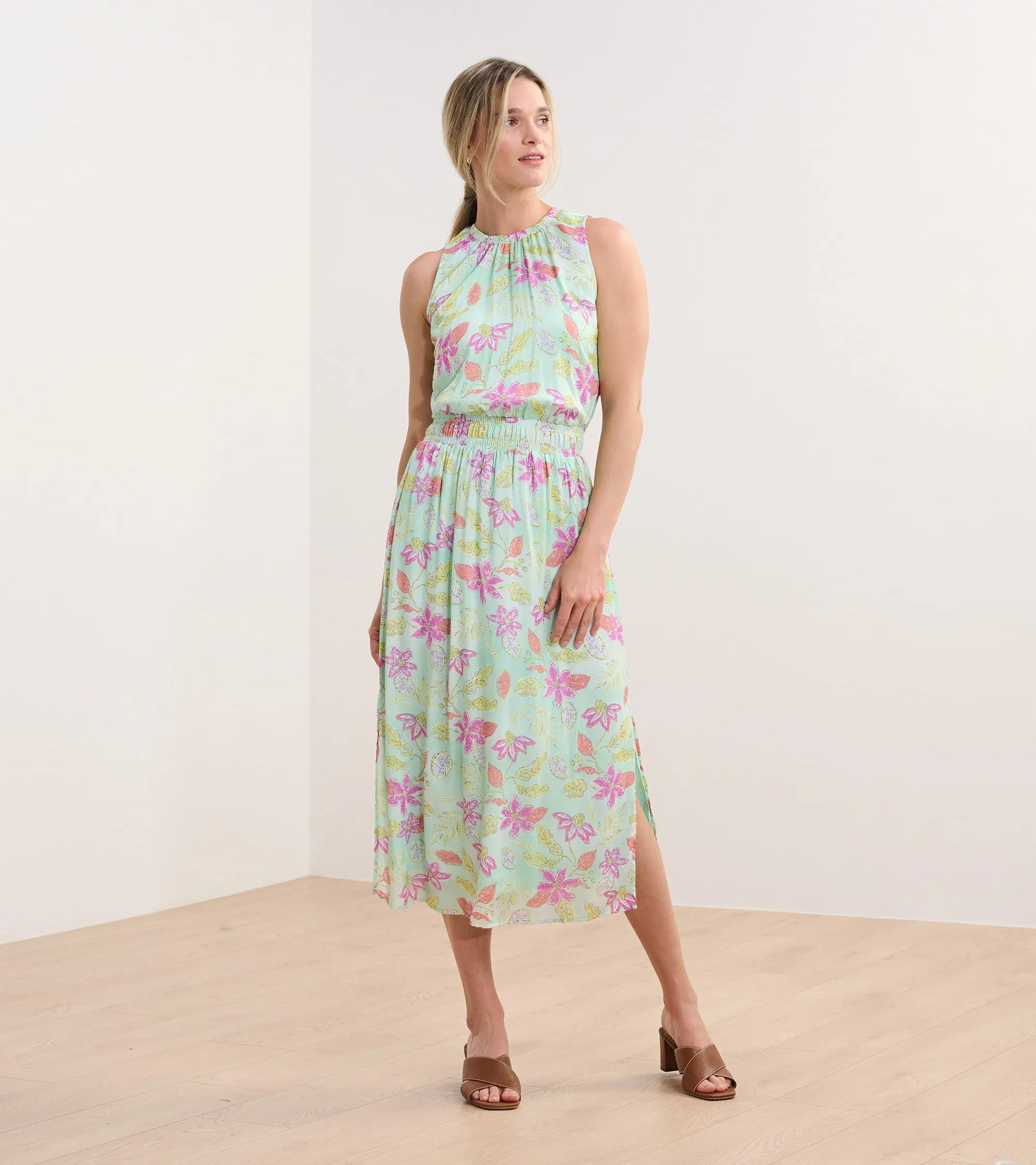Mia Column Dress - Distressed Floral -Hatley