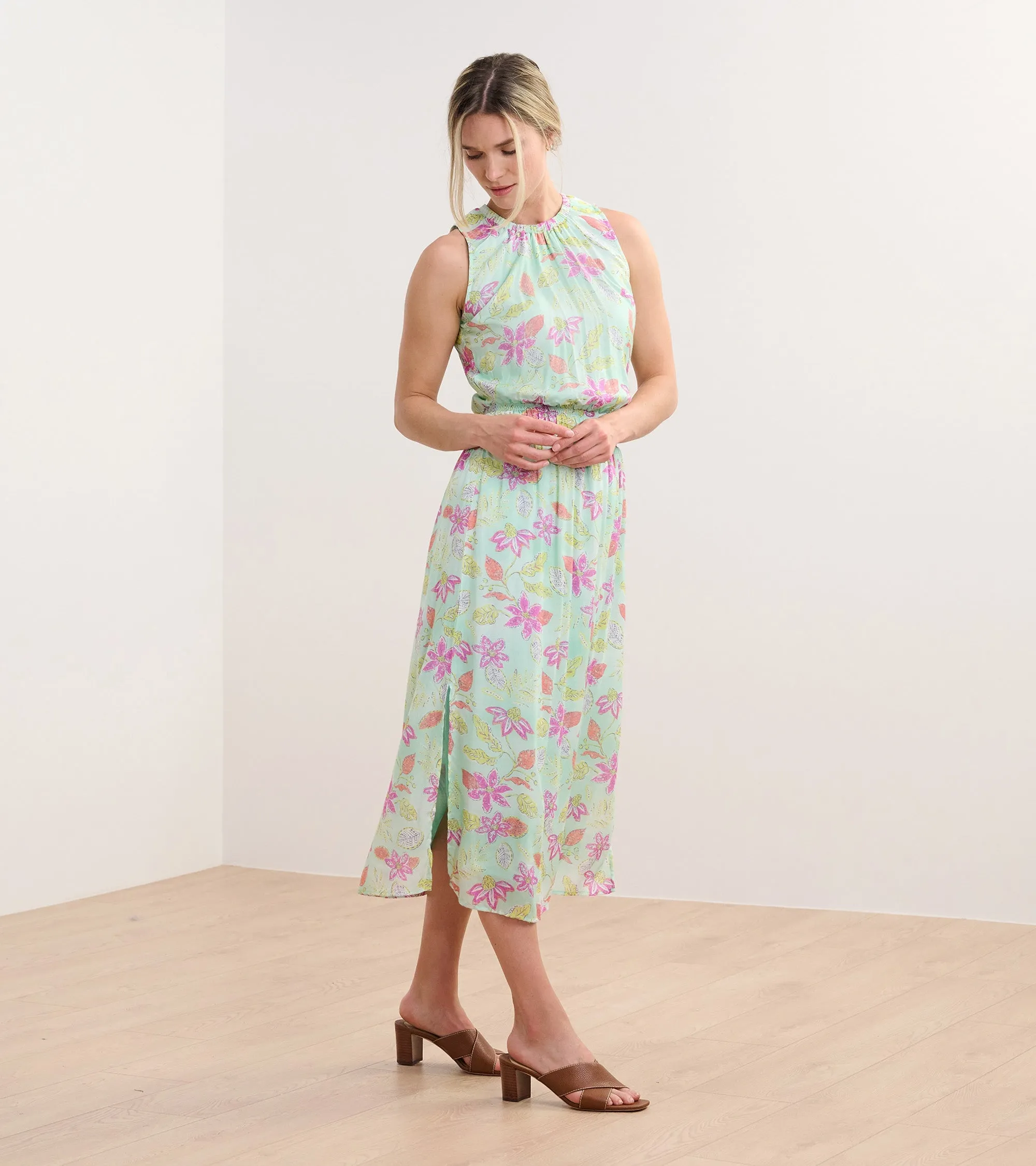 Mia Column Dress - Distressed Floral -Hatley