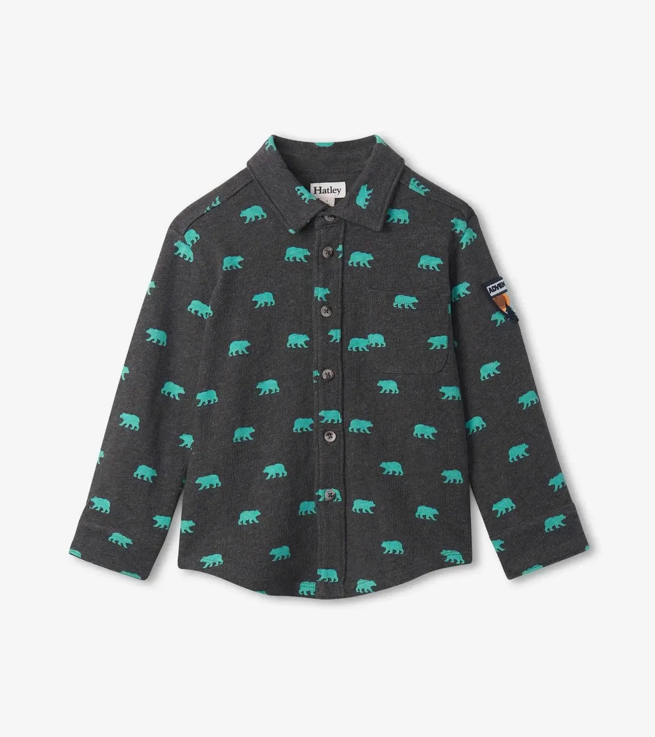 Mini Bears Jersey Button Down Shirt | Hatley