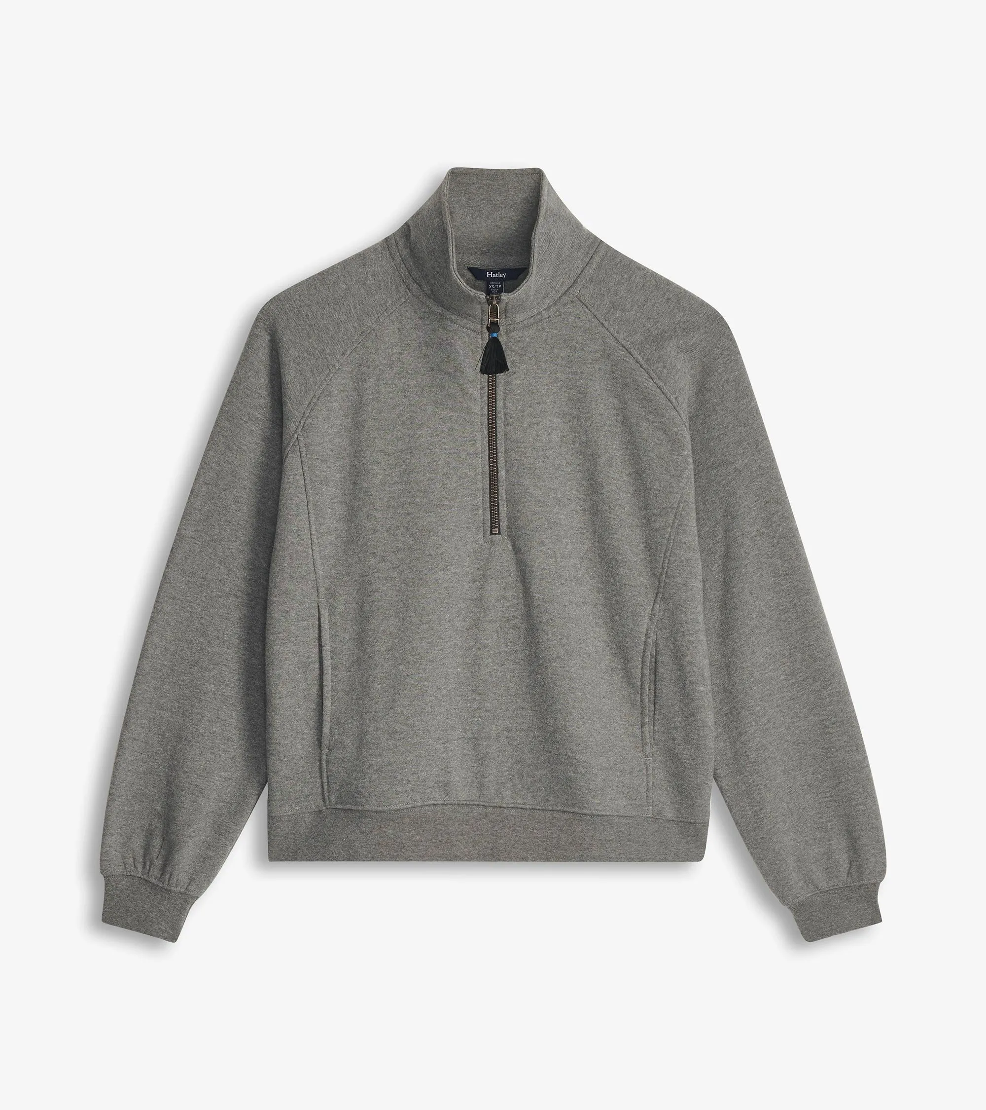 Mock Neck Pullover - Charcoal Heather -Hatley