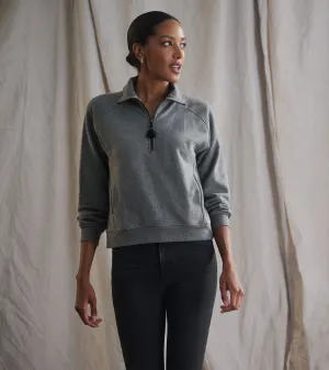 Mock Neck Pullover - Charcoal Heather -Hatley