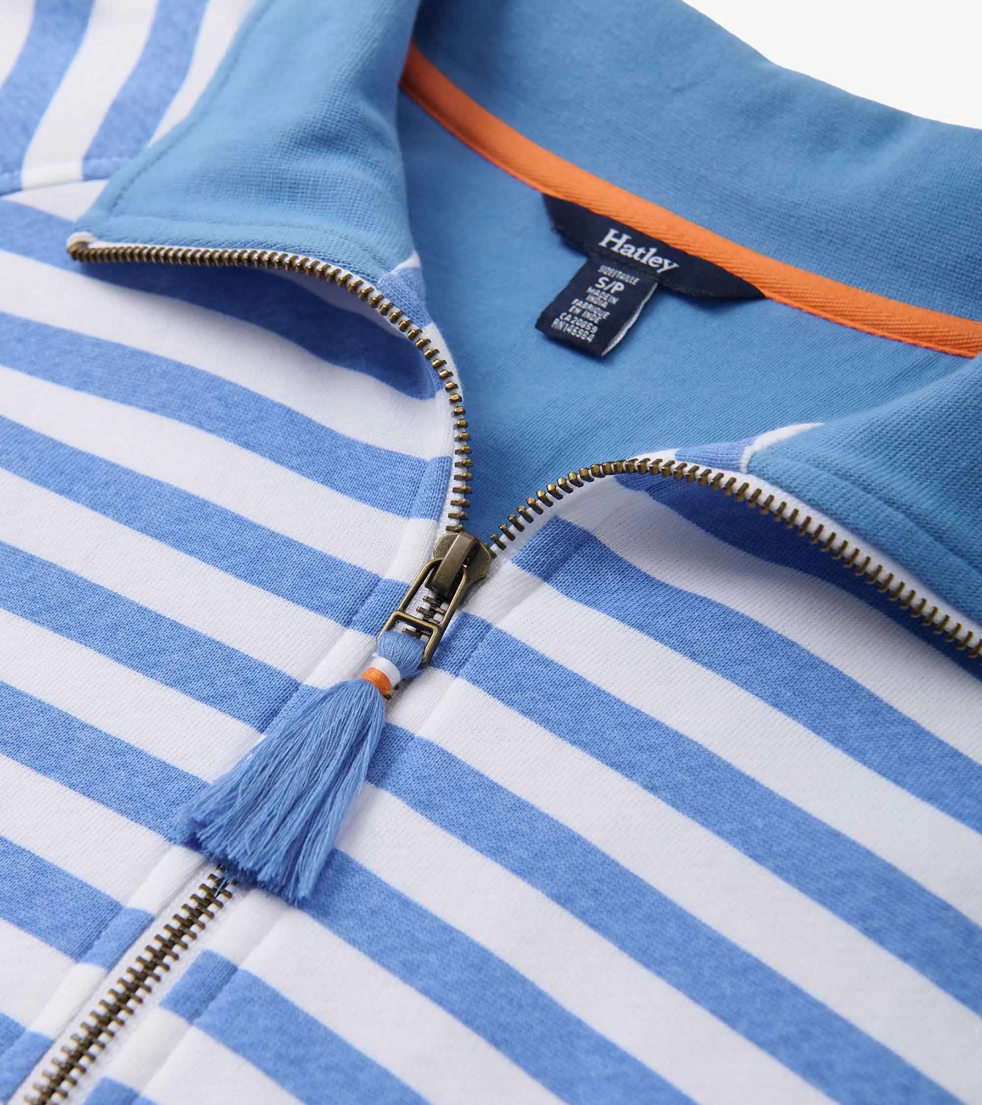 Mock Neck Pullover - Marina Stripes -Hatley