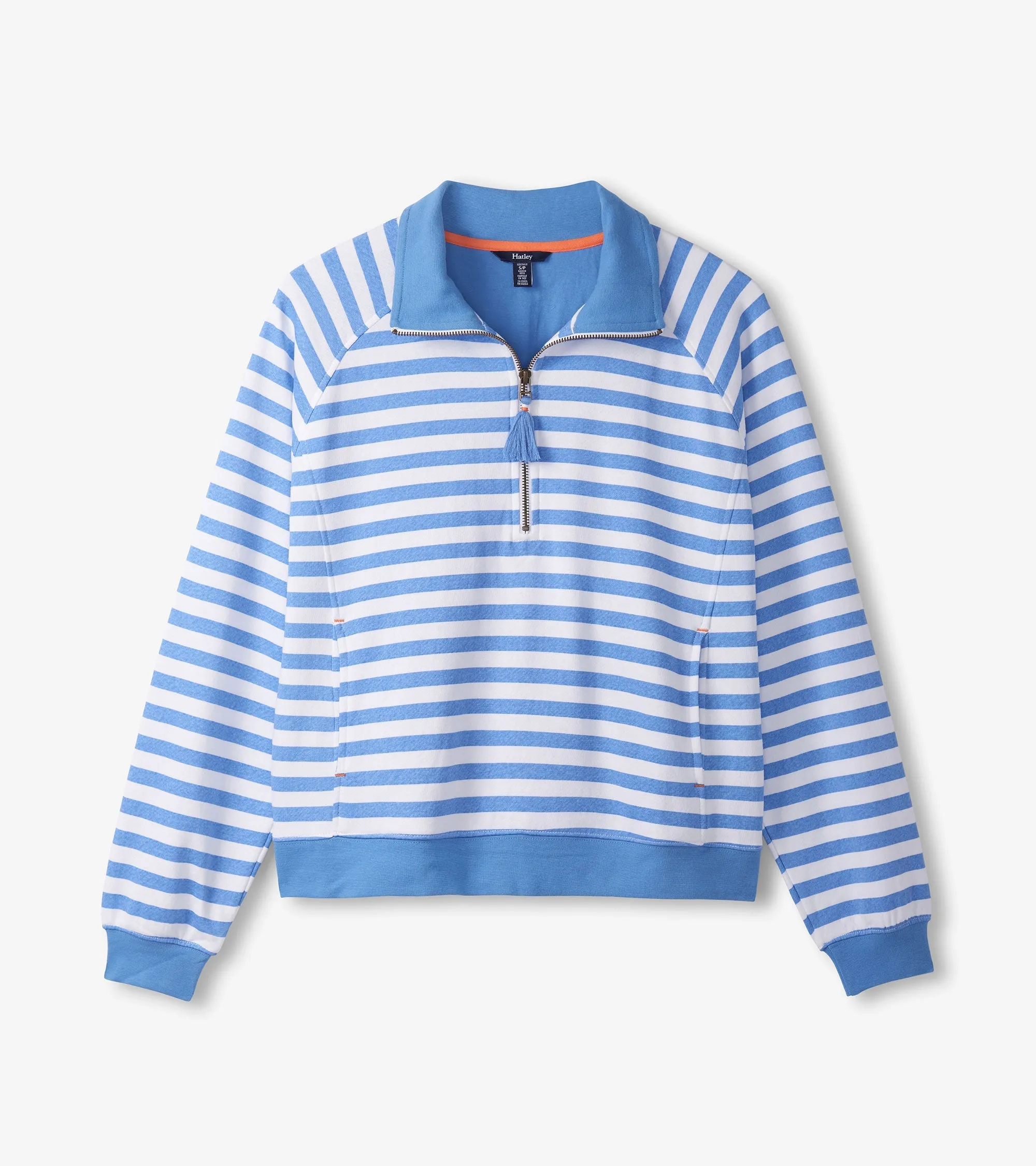 Mock Neck Pullover - Marina Stripes -Hatley