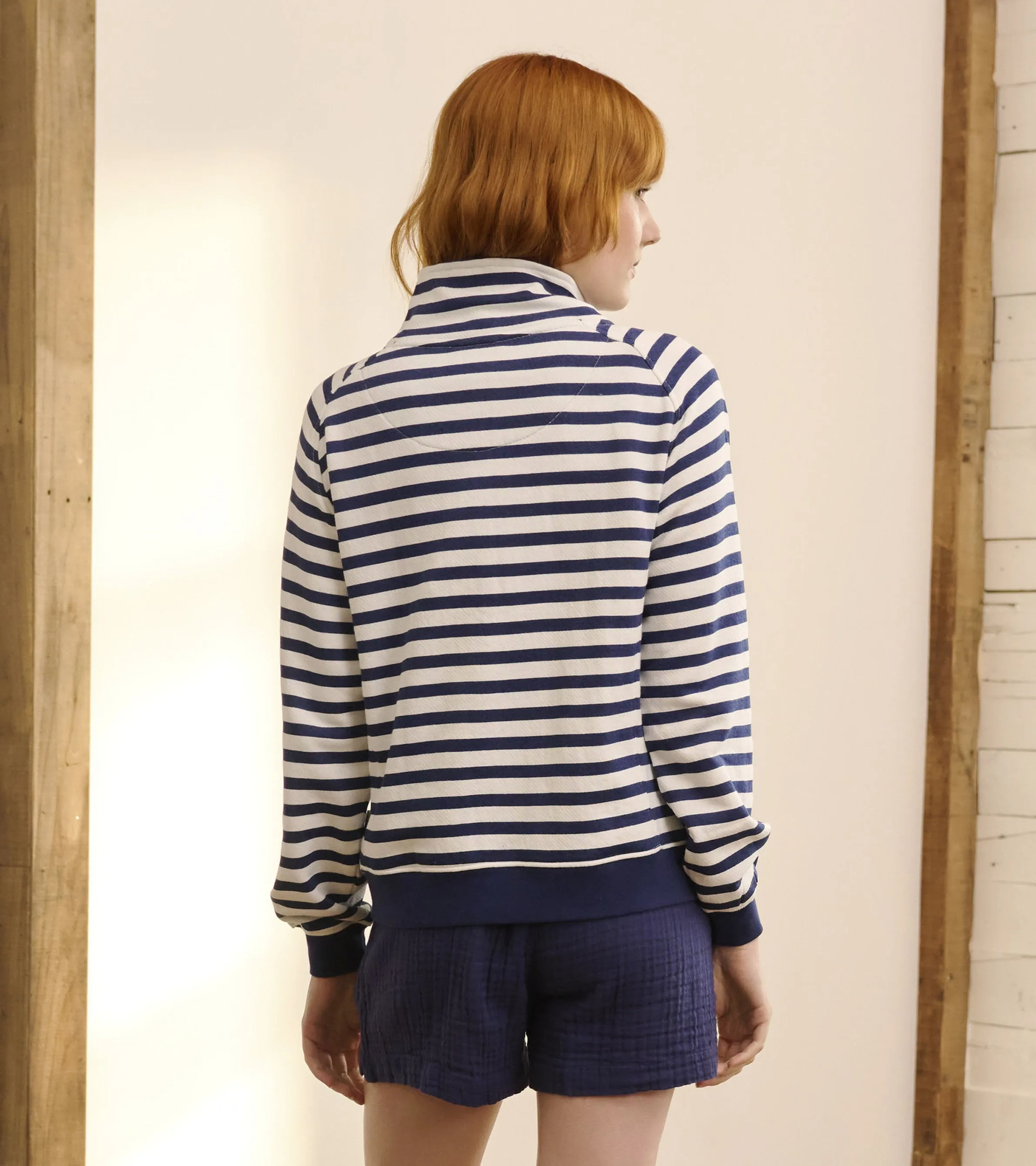 Mock Neck Pullover - Maritime Stripes -Hatley
