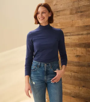 Mock Neck Top - Patriot Blue -Hatley