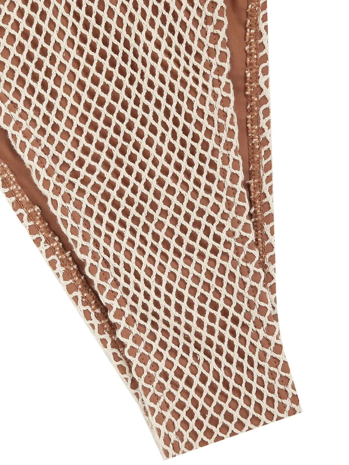 Multiway Contrast Fishnet Halter Bandeau Bikinis Set Anna Kay Co