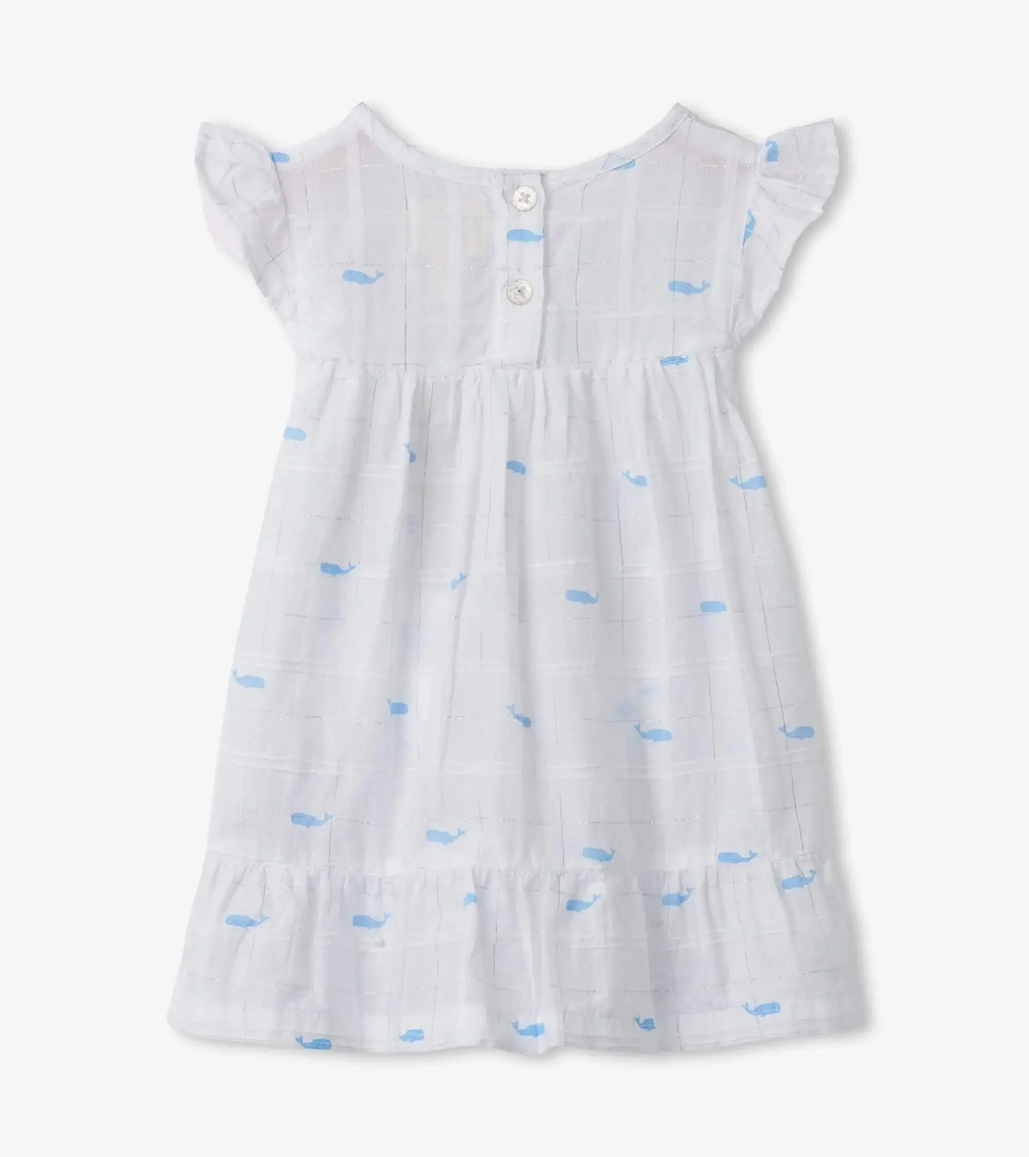 Nautical Whales Baby Flounce Hem Dress | Hatley