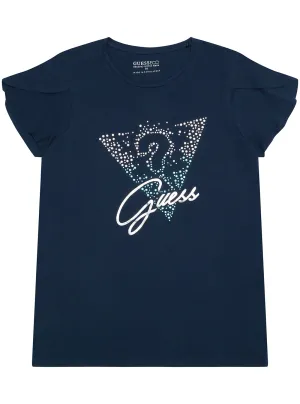 Navy Short Sleeve T-Shirt (7-16) Guess