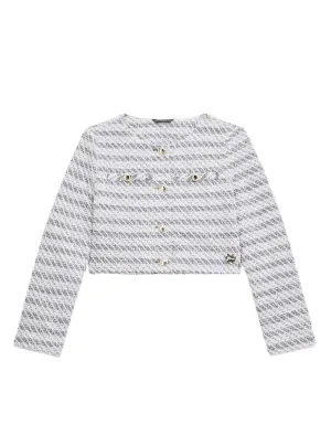 Navy Stripe Stretch Boucle Blazer (7-16) Guess