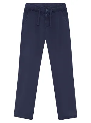 Navy Tencel Long Chino Pants (2-7) Guess