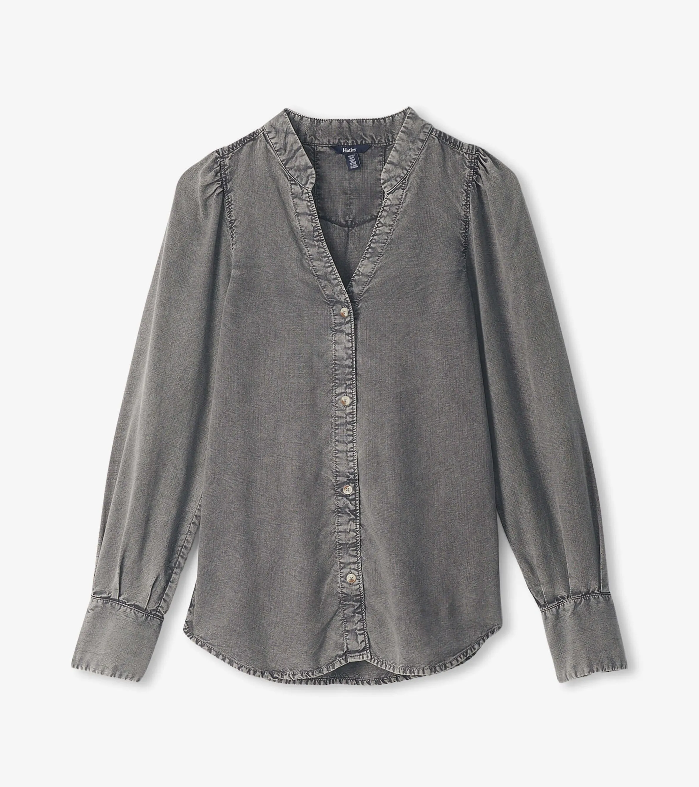 Olivia Blouse - Black Acid Wash -Hatley