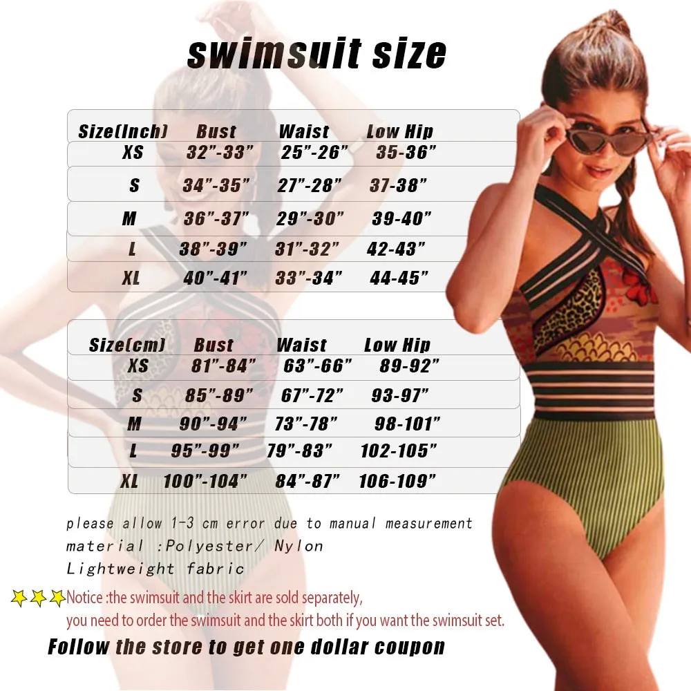 One Piece Swimsuit Deep V Green Swimwear /Cover Up Anna Kay Co