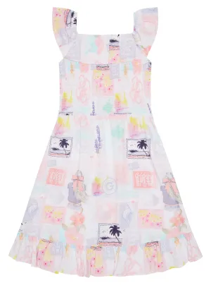 Paradise Print Poplin Dress (7-16) Guess