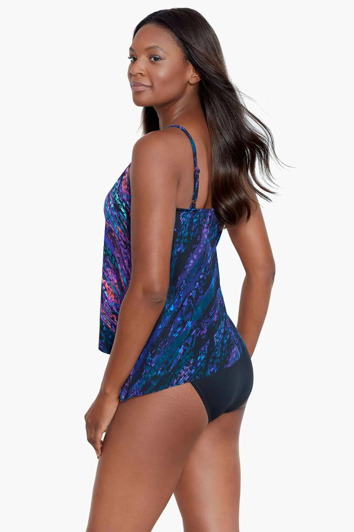 Peephole Tankini Top in Mood Ring