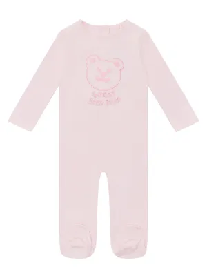 Pink Baby Bear Overall Onesie (0-12m) Guess