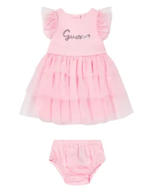 Pink Dress and Satin Bloomer Set (018m) Guess