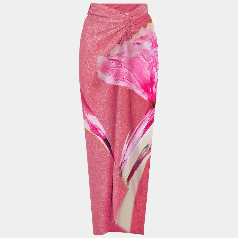Pink Fashion Floral Print Two Piece Swimwear Anna Kay Co