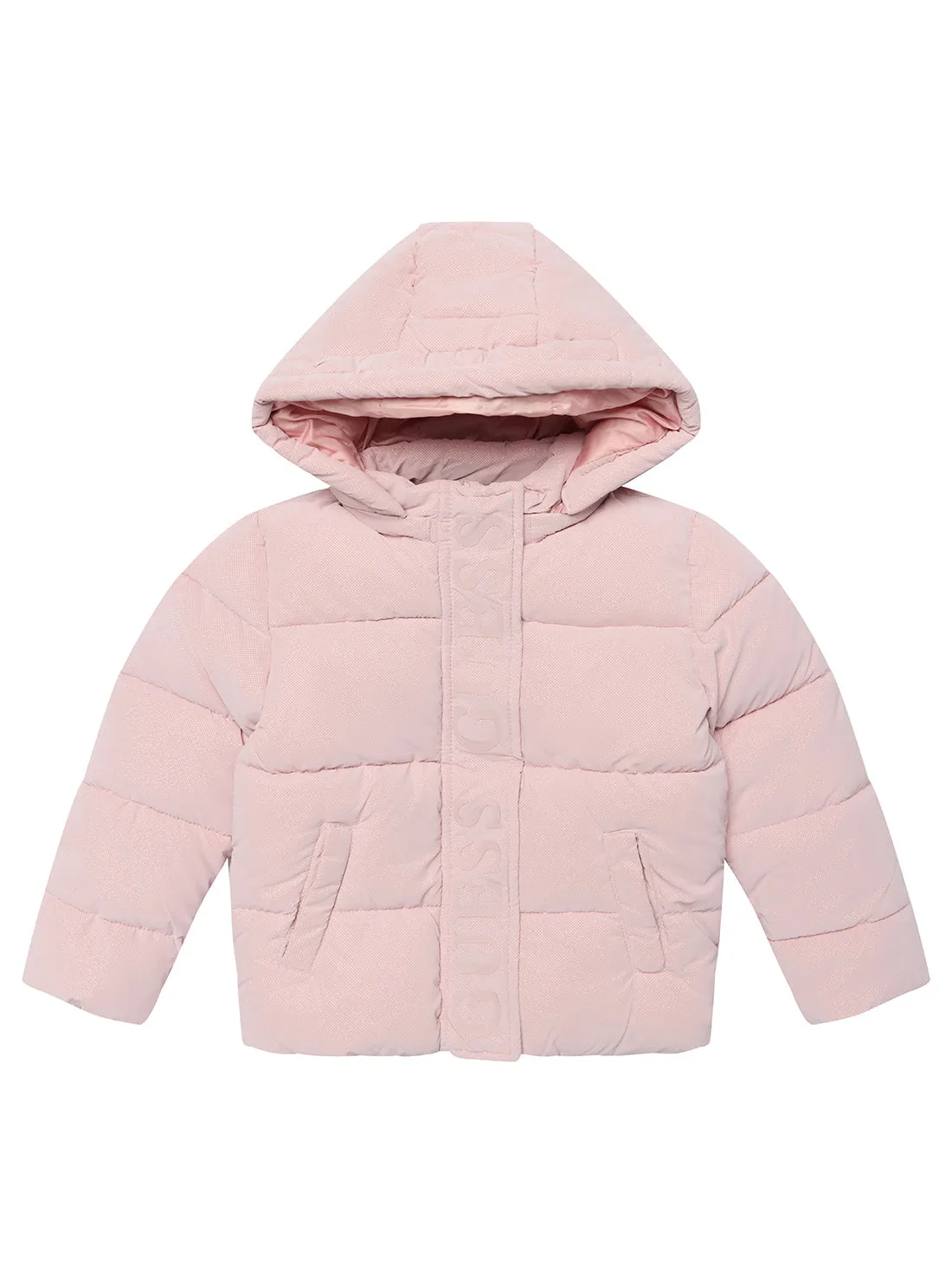 Pink Hooded Puffer Jacket (2-7) Guess