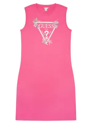 Pink Interlock Short Sleeve Dress (7-16) Guess
