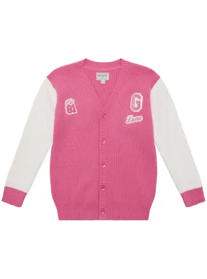 Pink Long Sleeve Cardigan (2-7) Guess