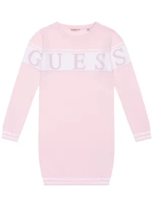 Pink Long Sleeve Knit Dress (2-7) Guess
