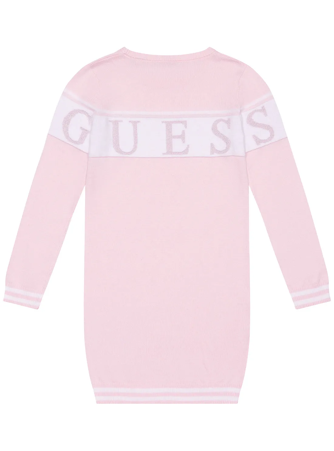 Pink Long Sleeve Knit Dress (2-7) Guess