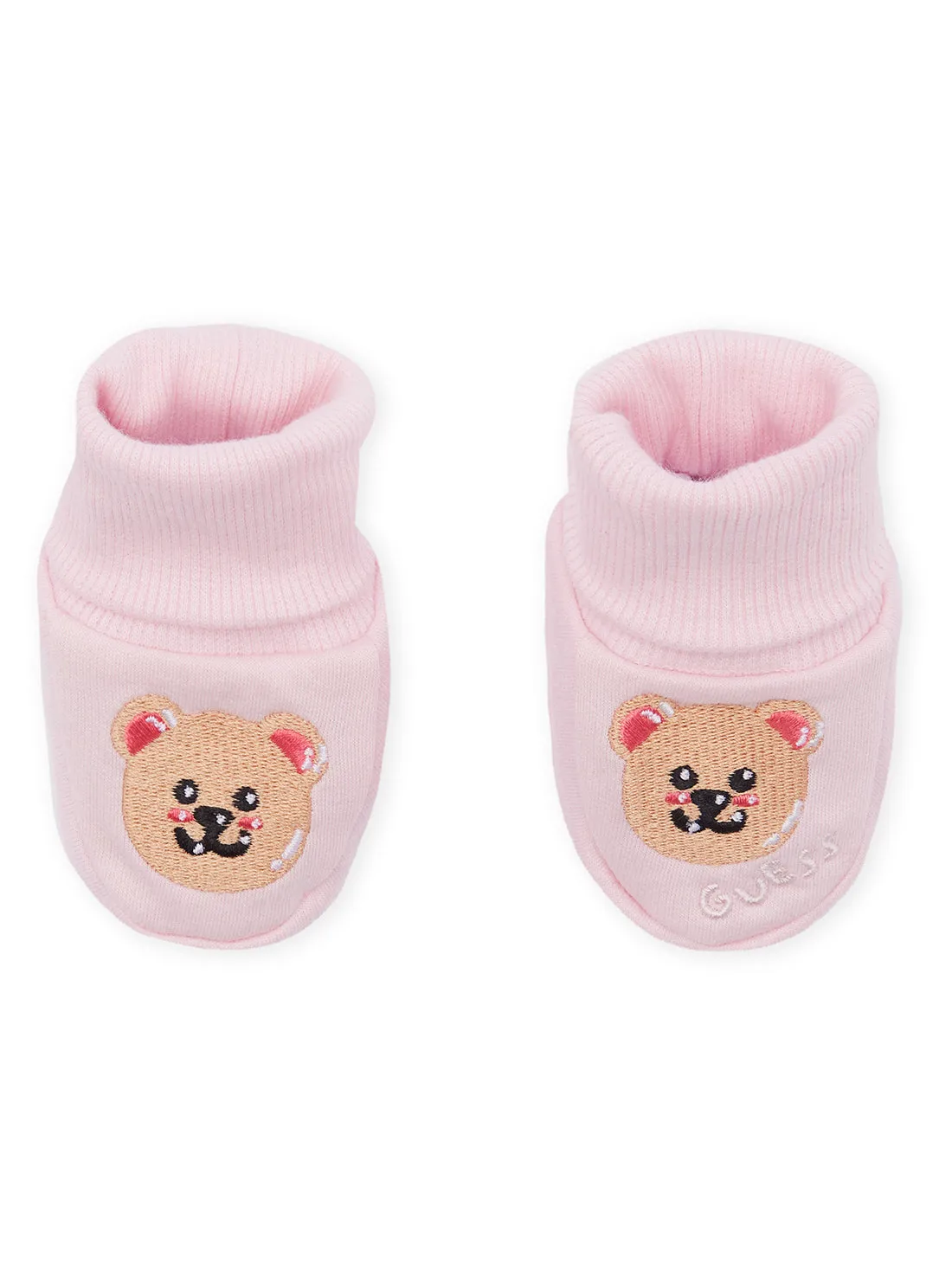 Pink Newborn Booties (O/S) Guess