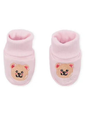 Pink Newborn Booties (O/S) Guess