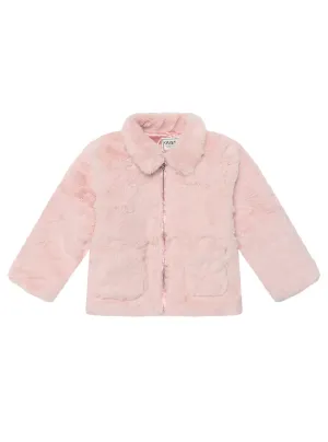 Pink Rose Faux Fur Jacket (2-7) Guess