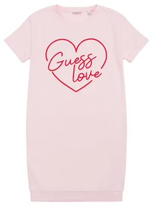 Pink Short Sleeve Active Midi Dress Guess