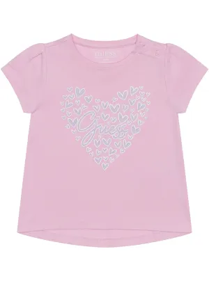 Pink Short Sleeve T-Shirt (3-18M) Guess