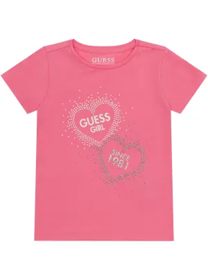 Pink Short Sleeve T-Shirt Guess
