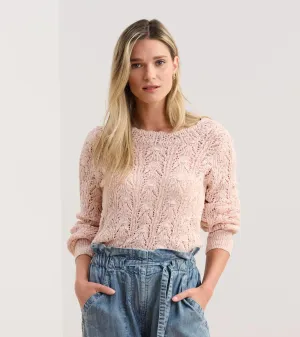 Pointelle Sweater - Floral Blush -Hatley