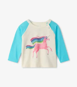 Rainbow Unicorn Baby Raglan Tee | Hatley