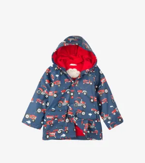 Red Farm Tractors Raincoat -Hatley
