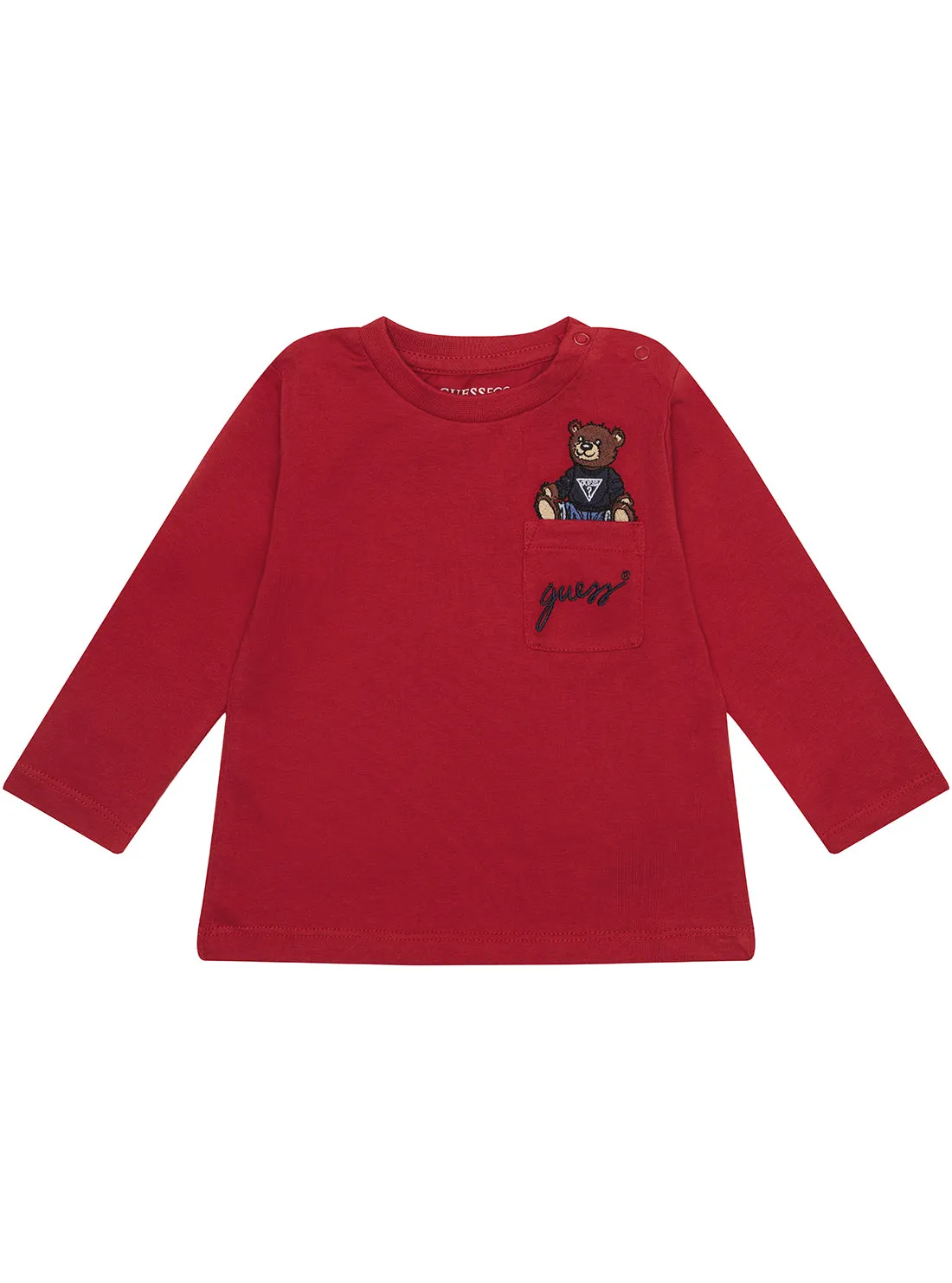 Red Long Sleeve T-Shirt (0-12M) Guess