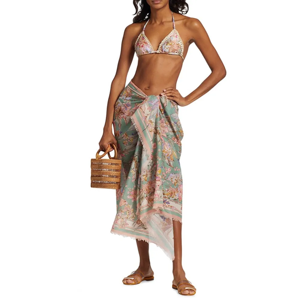 Retro Swimsuit Flower Printed swimwear/Cover up Anna Kay Co