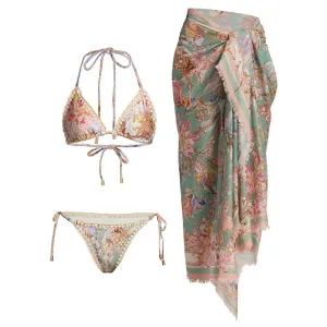 Retro Swimsuit Flower Printed swimwear/Cover up Anna Kay Co