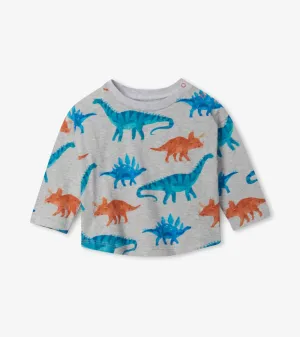 Roaming Dinos Long Sleeve Baby Tee | Hatley