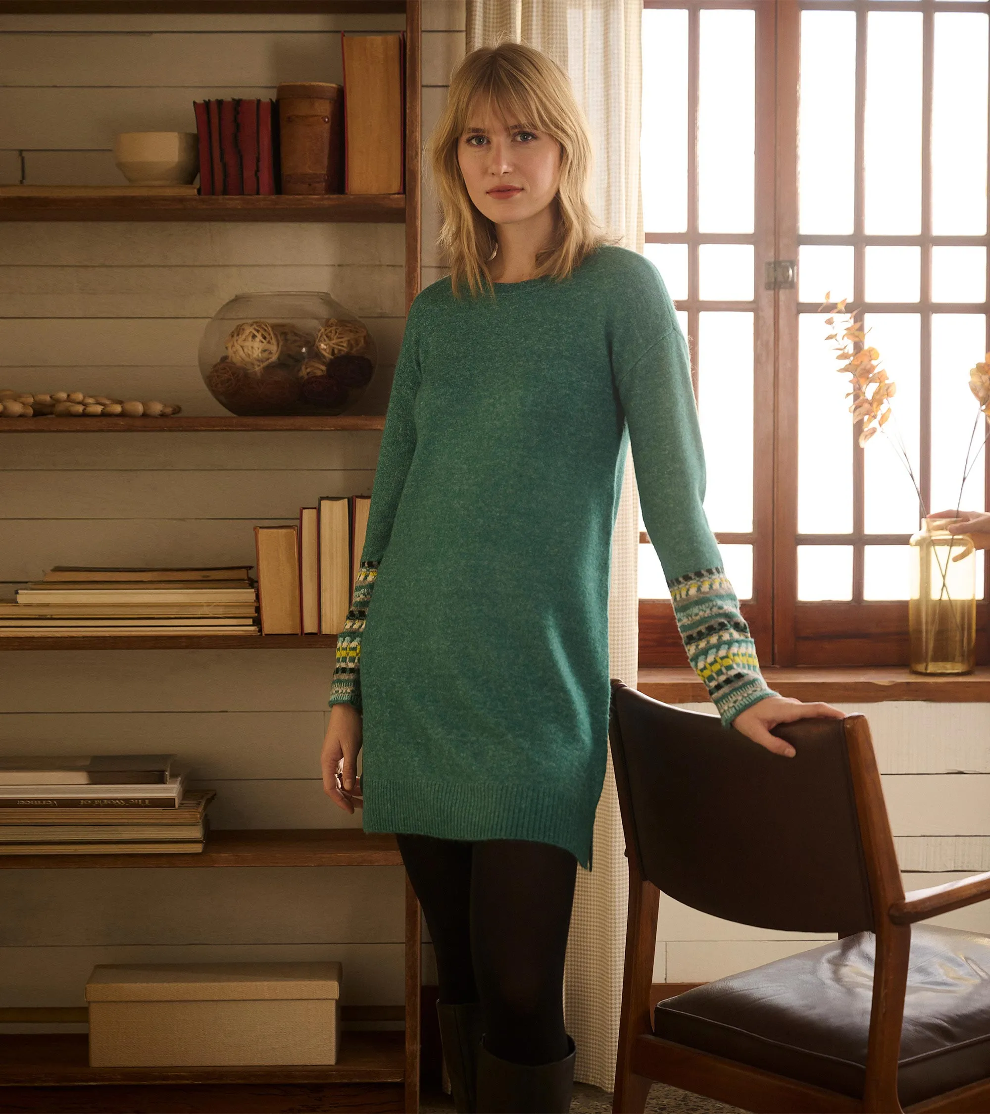 Sadie Sweater Dress - Forest Green -Hatley